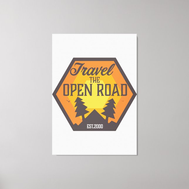 Travel the Open road Canvas Print (Front)