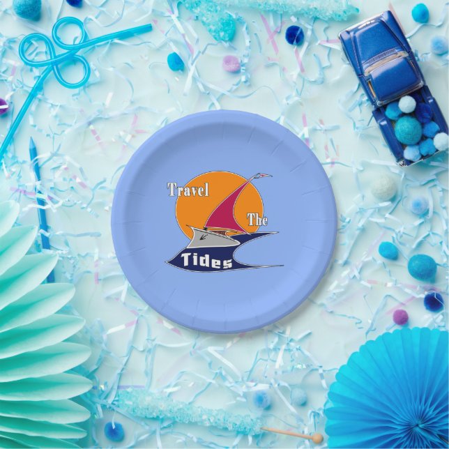 Travel the tides   paper plate (Party)