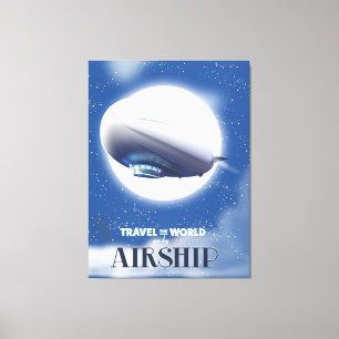 Travel the World by Airship Canvas Print