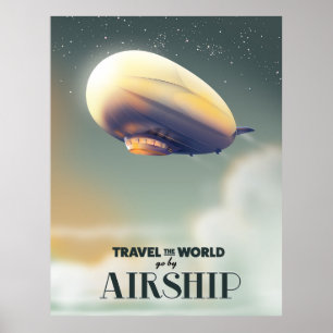 Travel the world by Airship Poster