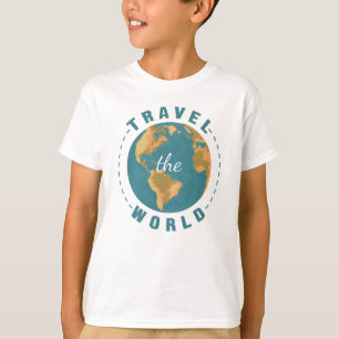Travel the world Earth Vacation Map Vintage Globe T-Shirt