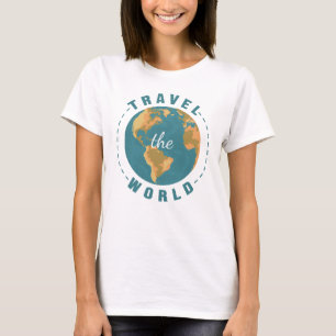 Travel the world Earth Vacation Map Vintage Globe T-Shirt