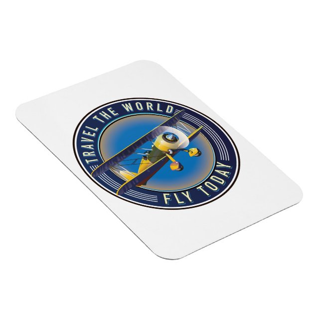 Travel the World Fly Today travel patch Magnet (Right Side)