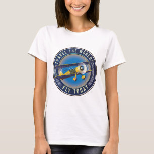 Travel the World Fly Today travel patch T-Shirt