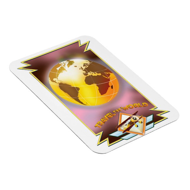 Travel the World Golden Globe Magnet (Right Side)