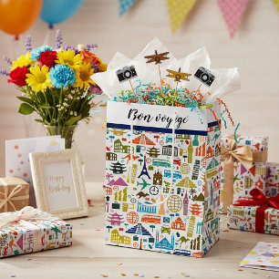 Travel the world medium gift bag