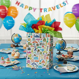 Travel the world medium gift bag