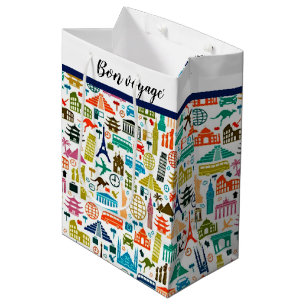 Travel the world medium gift bag