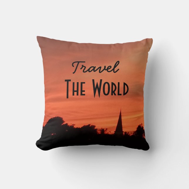 Travel The World Pillow (Front)