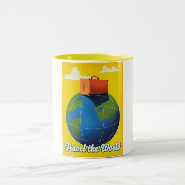 Travel the World Two-Tone Coffee Mug (Center)
