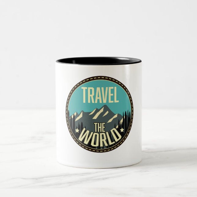 Travel the World Two-Tone Coffee Mug (Center)