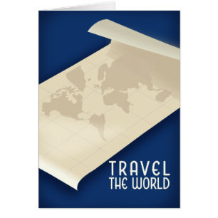 Travel the World vintage style travel poster