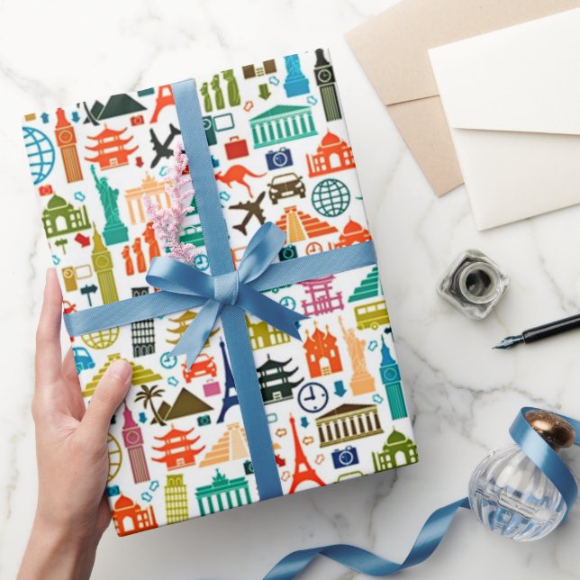 Travel the world wrapping paper (Gifting)