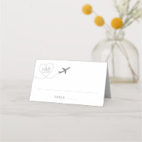 Travel Theme Aeroplane Heart Monogram