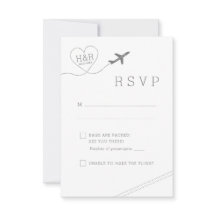 Travel Theme Aeroplane Heart Retro Minimalist