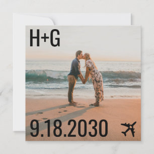 Travel Theme Beach Destination Wedding Photo Save The Date