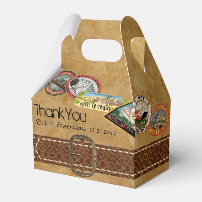 Travel Theme Party Favour Box (Front Side)