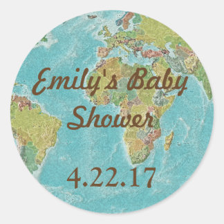 Travel theme stickers for baby shower