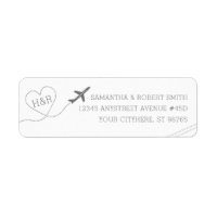 Travel Theme Wedding Retro Return Address