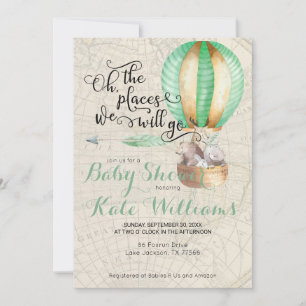 Travel Themed Baby Shower Invitation