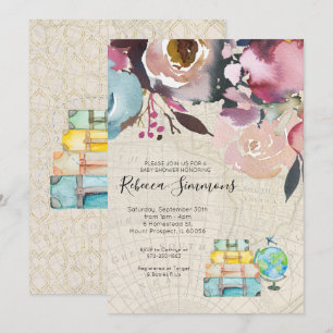 Travel Themed Baby Shower Invitation
