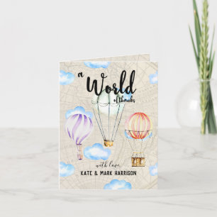 Travel Themed Baby Shower   Thank You Note