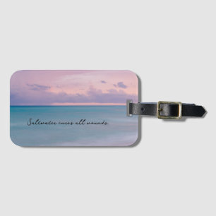 Travel Themed Gift with Beach Photo Luggage Tag