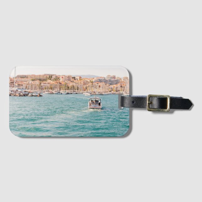 Travel Themed Gift with Beach Photo Luggage Tag (Front Horizontal)