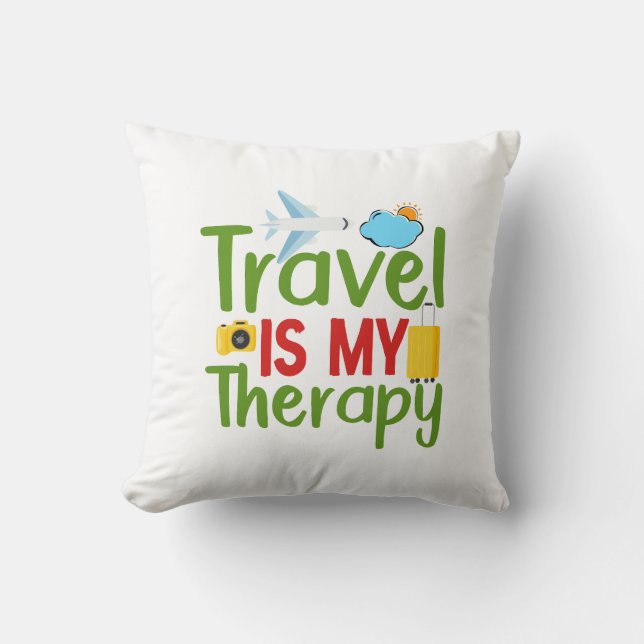 Travel Therapy and Inspiration, Lifetime Adventure Cushion (Front)
