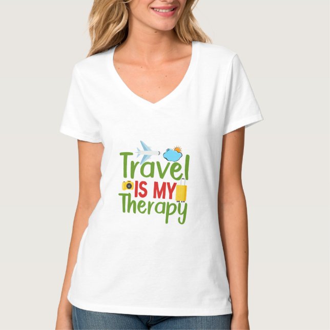 Travel Therapy and Inspiration, Lifetime Adventure T-Shirt (Front)