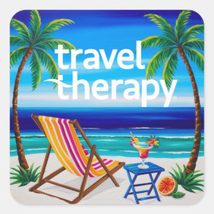 Travel Therapy Travel Sticker Vacation Escape 