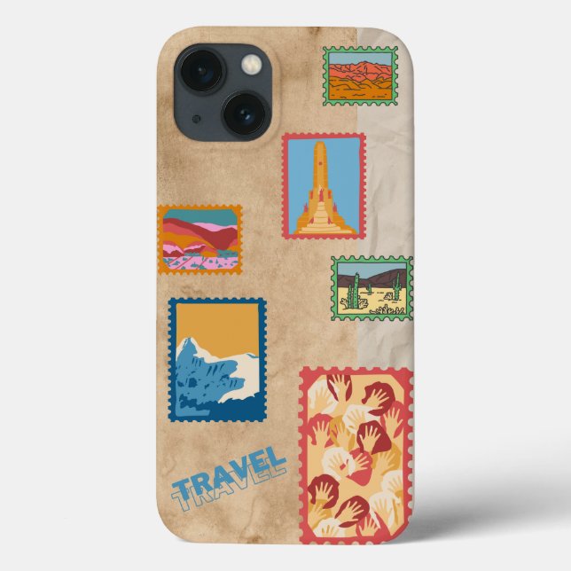 Travel tickets stamps Case-Mate iPhone case (Back)