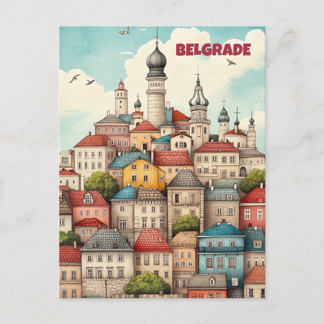 Travel to Belgrade Serbia Postcard (Front)