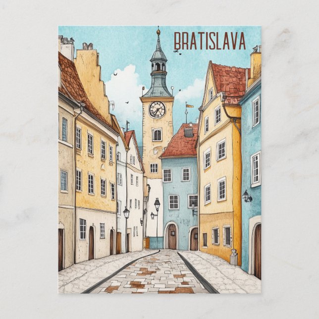 Travel to Bratislava Slovakia Postcard (Front)