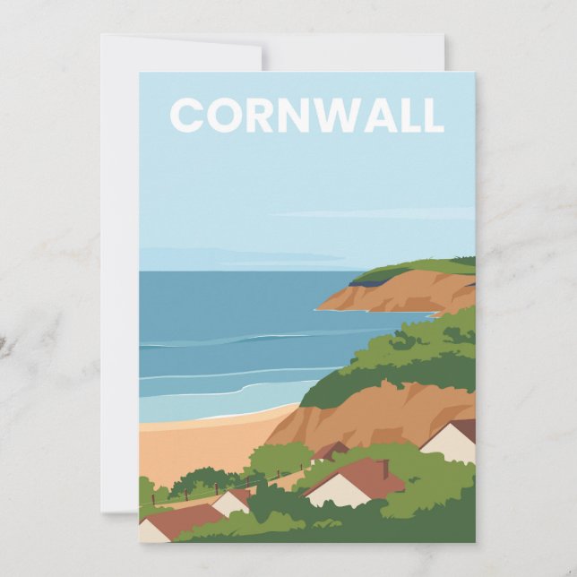  Travel to Cornwall Invitation (Front)