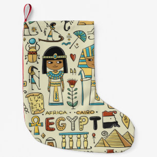 Travel to Egypt. Seamless pattern Small Christmas Stocking