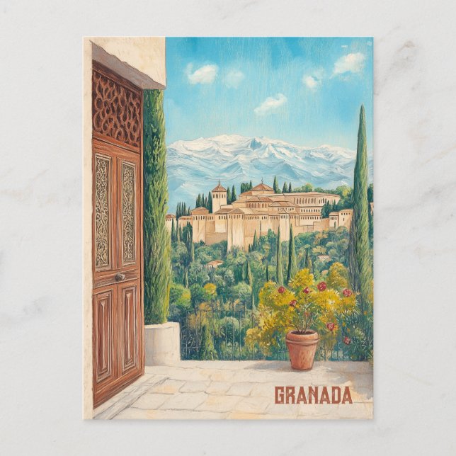 Travel to Granada Spain Postcard (Front)