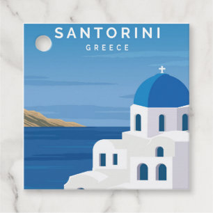 Travel to Greece landscape Favour Tags