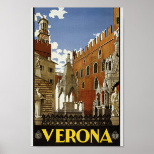 Travel to Italy - Verona Vintage Poster