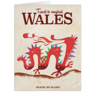 Travel to Magical Wales vintage poster