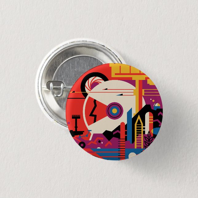 Travel to Mars Button (Front & Back)