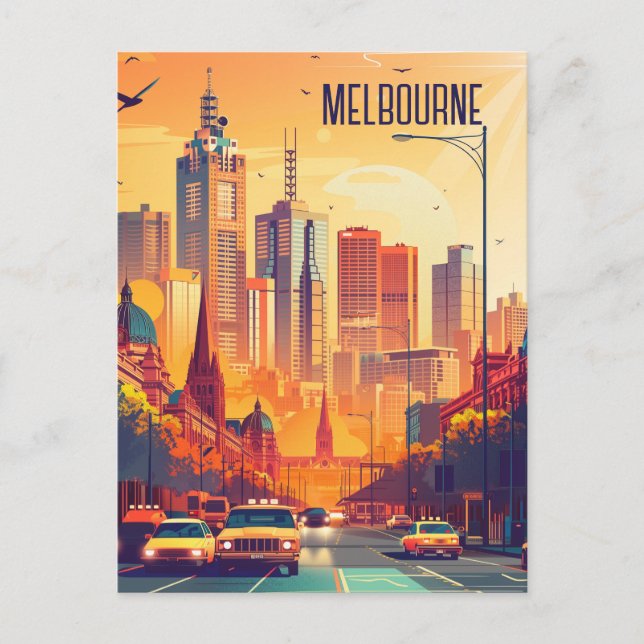 Travel to Melbourne Postcard (Front)
