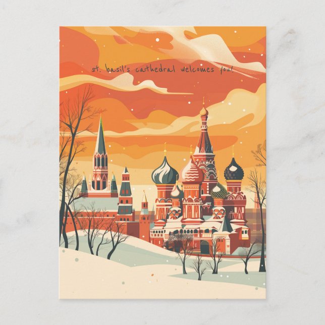 Travel to Moscow Postcard (Front)