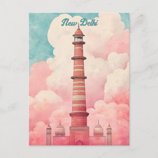 Travel to New Delhi India Postcard (Front)