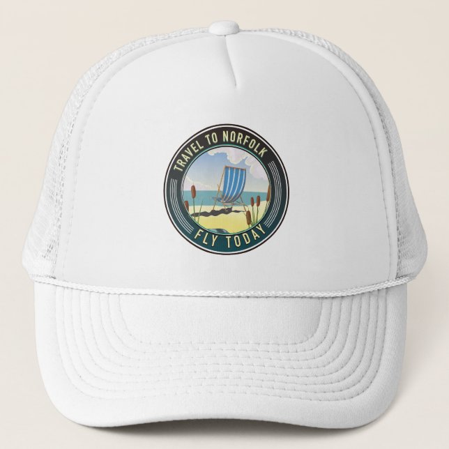 Travel to Norfolk - Fly today Trucker Hat (Front)