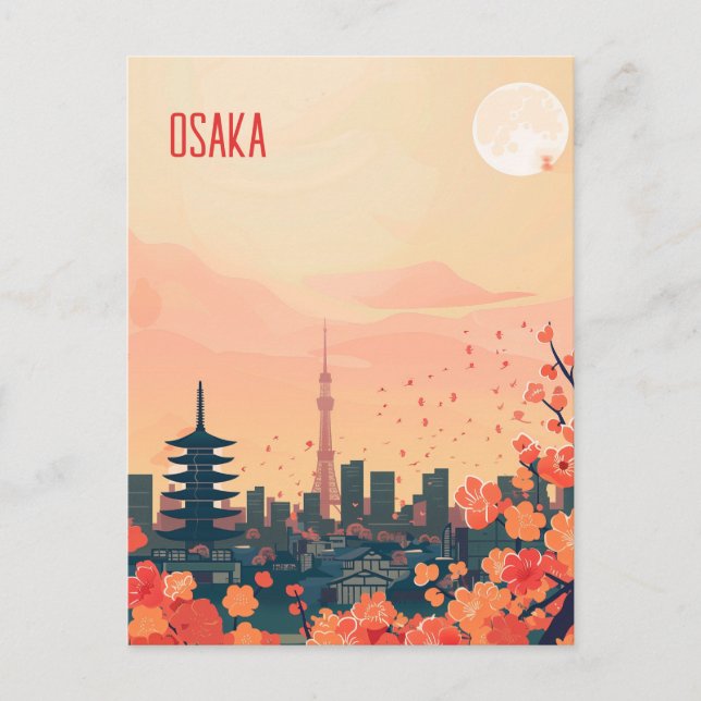 Travel to Osaka Postcard (Front)