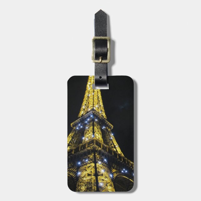 Travel to Paris Luggage Tag (Front Vertical)