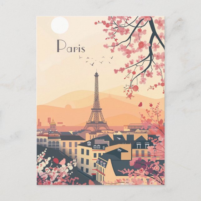 Travel to Paris Postcard (Front)