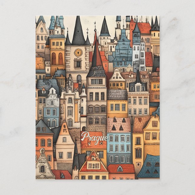 Travel to Prague Czechia Postcard (Front)