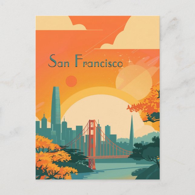 Travel to San Francisco Postcard (Front)